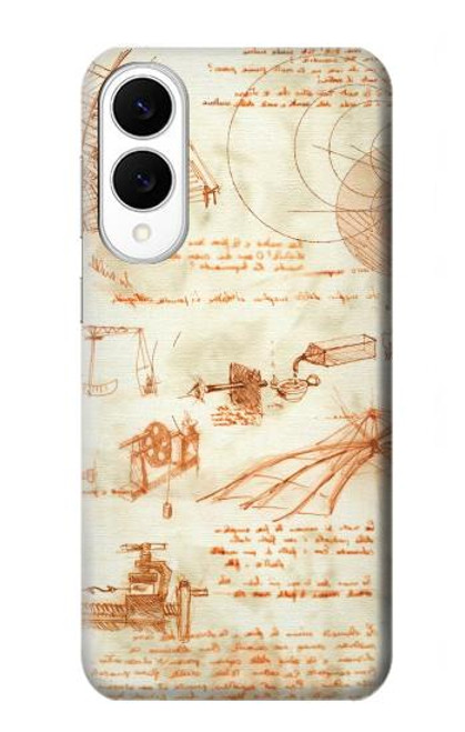 S0566 テクニカルデッサン ダ・ヴィンチ Technical Drawing Da Vinci Samsung Galaxy S25 Edge バックケース、フリップケース・カバー