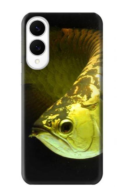 S1021 ゴールドアロワナの魚 Gold Arowana Fish Samsung Galaxy S25 Edge バックケース、フリップケース・カバー