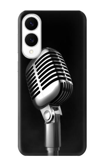 S1672 レトロ マイク ジャズ音楽 Retro Microphone Jazz Music Samsung Galaxy S25 Edge バックケース、フリップケース・カバー