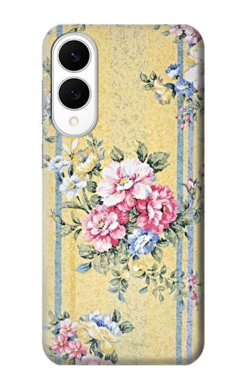 S2229 ビンテージの花 Vintage Flowers Samsung Galaxy S25 Edge バックケース、フリップケース・カバー
