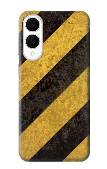 S2231 黄色と黒のラインハザードストライプ Yellow and Black Line Hazard Striped Samsung Galaxy S25 Edge バックケース、フリップケース・カバー