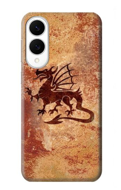 S2485 ドラゴンメタルグラフィックプリント Dragon Metal Texture Graphic Printed Samsung Galaxy S25 Edge バックケース、フリップケース・カバー