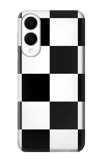 S2492 黒と白のチェッカーボード Black and White Check Samsung Galaxy S25 Edge バックケース、フリップケース・カバー