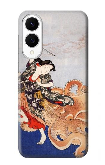 S2496 日本美術歌 歌川国芳 玉取り Japan Art Utagawa Kuniyoshi Tamatori Samsung Galaxy S25 Edge バックケース、フリップケース・カバー