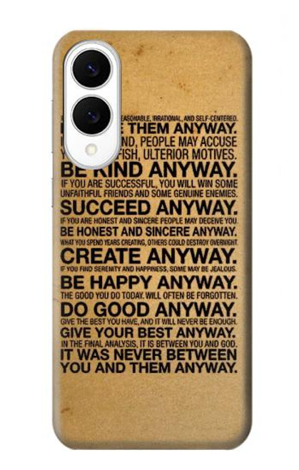 S2513 マザーテレサ とにかく引用 Mother Teresa Anyway Quotes Samsung Galaxy S25 Edge バックケース、フリップケース・カバー