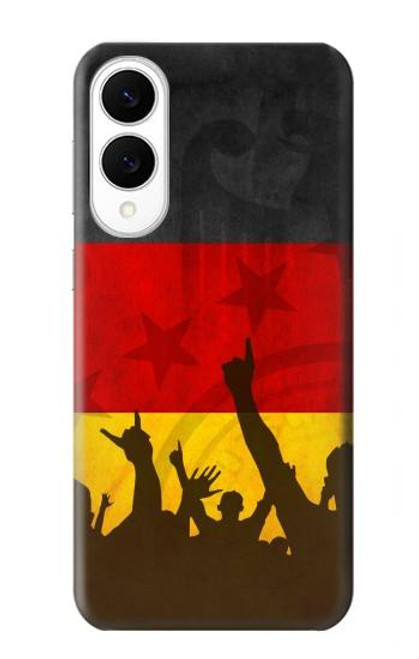 S2966 ドイツサッカー Germany Football Soccer Flag Samsung Galaxy S25 Edge バックケース、フリップケース・カバー