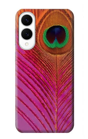 S3201 ピンクピーコックフェザー Pink Peacock Feather Samsung Galaxy S25 Edge バックケース、フリップケース・カバー