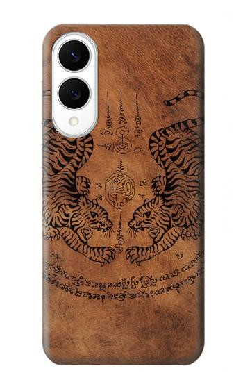 S3209 虎のサクヤン Sak Yant Twin Tiger Samsung Galaxy S25 Edge バックケース、フリップケース・カバー