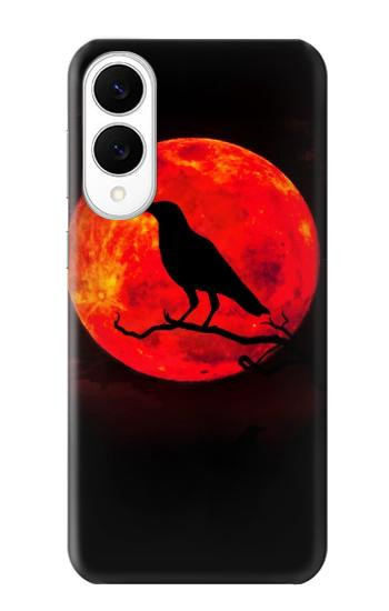S3328 カラス赤い月 Crow Red Moon Samsung Galaxy S25 Edge バックケース、フリップケース・カバー