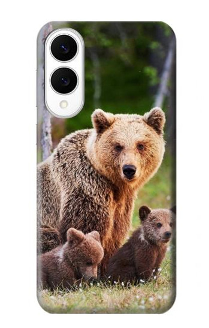 S3558 くまの家族 Bear Family Samsung Galaxy S25 Edge バックケース、フリップケース・カバー