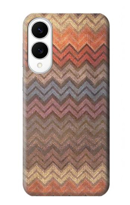 S3752 ジグザグ生地パターングラフィックプリント Zigzag Fabric Pattern Graphic Printed Samsung Galaxy S25 Edge バックケース、フリップケース・カバー
