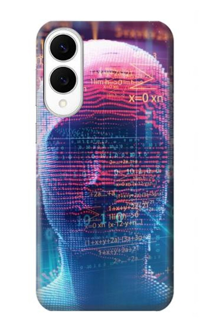 S3800 デジタル人顔 Digital Human Face Samsung Galaxy S25 Edge バックケース、フリップケース・カバー