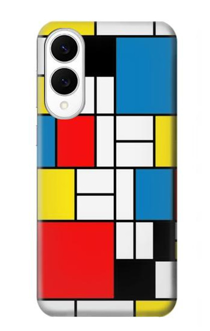 S3814 ピエトモンドリアン線画作曲 Piet Mondrian Line Art Composition Samsung Galaxy S25 Edge バックケース、フリップケース・カバー