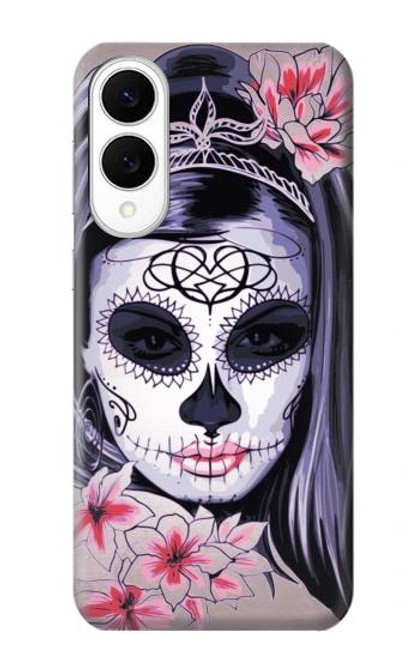 S3821 シュガースカルスチームパンクガールゴシック Sugar Skull Steam Punk Girl Gothic Samsung Galaxy S25 Edge バックケース、フリップケース・カバー