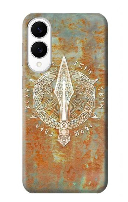 S3827 オーディン北欧バイキングシンボルのグングニル槍 Gungnir Spear of Odin Norse Viking Symbol Samsung Galaxy S25 Edge バックケース、フリップケース・カバー
