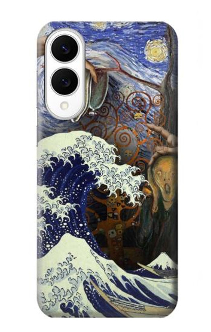 S3851 アートの世界 ヴァンゴッホ 北斎 ダヴィンチ World of Art Van Gogh Hokusai Da Vinci Samsung Galaxy S25 Edge バックケース、フリップケース・カバー