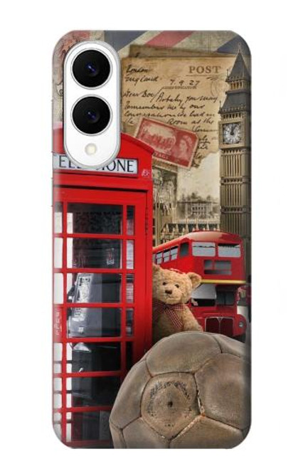 S3856 ヴィンテージ ロンドン ブリティッシュ Vintage London British Samsung Galaxy S25 Edge バックケース、フリップケース・カバー