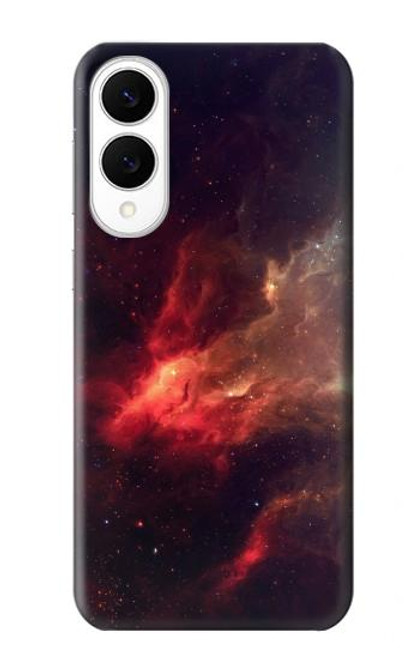 S3897 赤い星雲の宇宙 Red Nebula Space Samsung Galaxy S25 Edge バックケース、フリップケース・カバー
