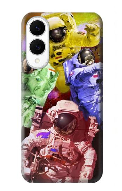 S3914 カラフルな星雲の宇宙飛行士スーツ銀河 Colorful Nebula Astronaut Suit Galaxy Samsung Galaxy S25 Edge バックケース、フリップケース・カバー