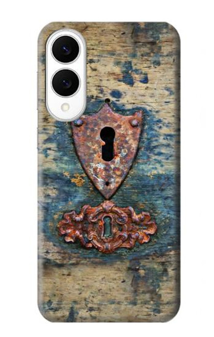 S3955 ヴィンテージ鍵穴ウェザードア Vintage Keyhole Weather Door Samsung Galaxy S25 Edge バックケース、フリップケース・カバー