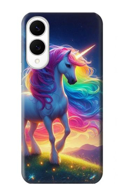 S3977 カラフルなユニコーン Colorful Unicorn Samsung Galaxy S25 Edge バックケース、フリップケース・カバー