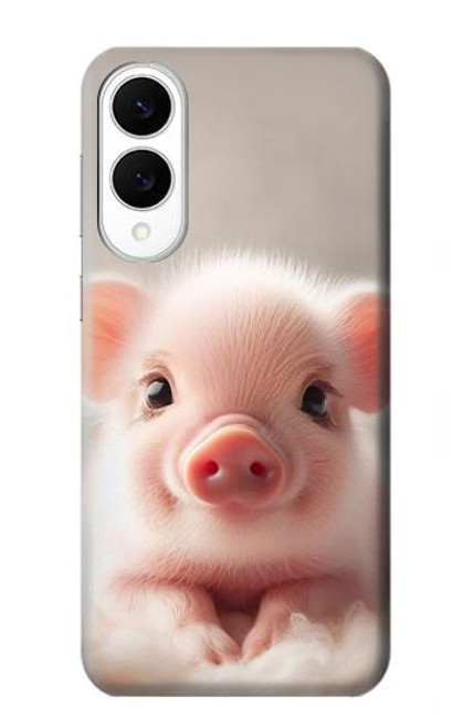 S3979 かわいい赤ちゃんブタ Cute Baby Pig Samsung Galaxy S25 Edge バックケース、フリップケース・カバー