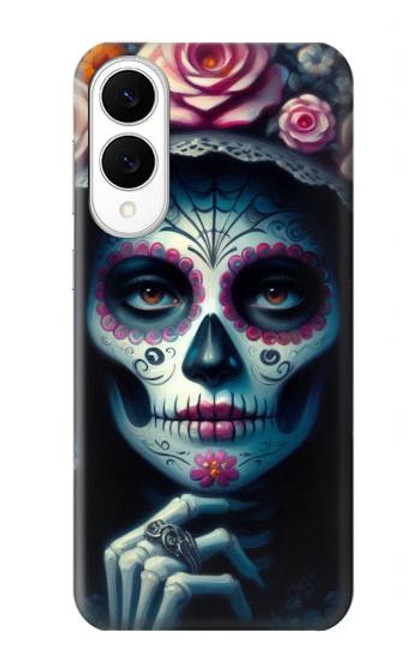 S3990 少女の頭蓋骨 スチームパンク ゴシック Girl Skull Steam Punk Gothic Samsung Galaxy S25 Edge バックケース、フリップケース・カバー