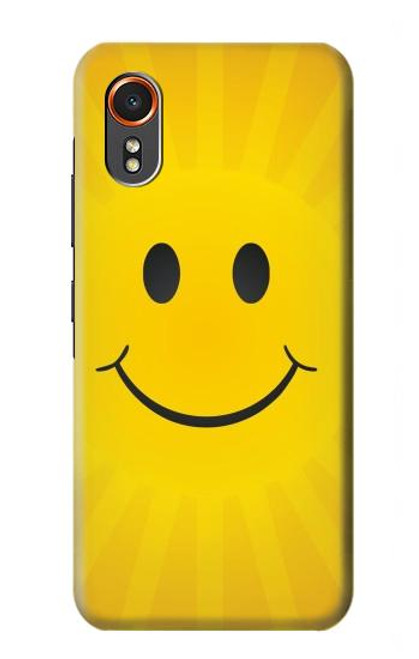S1146 スマイル黄色の日 Yellow Sun Smile Samsung Galaxy XCover7 バックケース、フリップケース・カバー