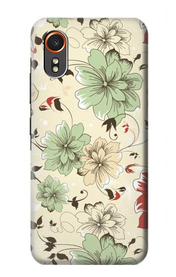 S2179 ヴィンテージ花のパターン Flower Floral Vintage Art Pattern Samsung Galaxy XCover7 バックケース、フリップケース・カバー