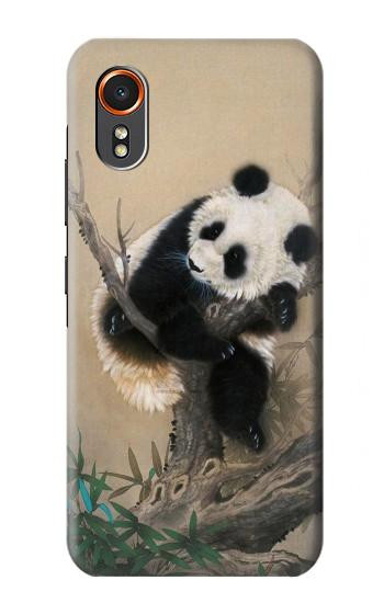 S2210 パンダふわふわアートの絵画 Panda Fluffy Art Painting Samsung Galaxy XCover7 バックケース、フリップケース・カバー