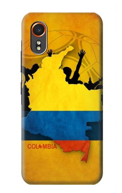 S2996 コロンビアサッカー Colombia Football Soccer Map Flag Samsung Galaxy XCover7 バックケース、フリップケース・カバー
