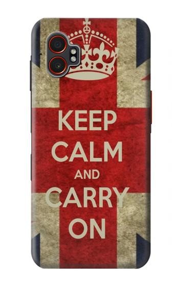 S0674 冷静に、戦い続けよ Keep Calm and Carry On Samsung Galaxy XCover7 Pro バックケース、フリップケース・カバー