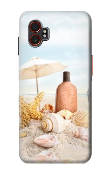 S1425 浜ときれいな貝殻 Seashells on The Beach Samsung Galaxy XCover7 Pro バックケース、フリップケース・カバー