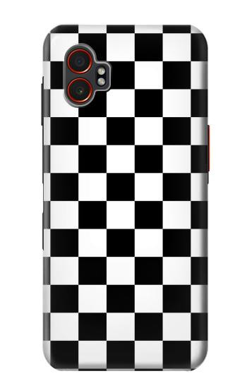 S1611 チェッカーボード Black and White Check Chess Board Samsung Galaxy XCover7 Pro バックケース、フリップケース・カバー
