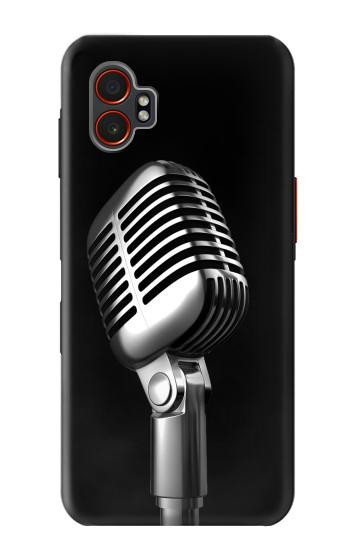S1672 レトロ マイク ジャズ音楽 Retro Microphone Jazz Music Samsung Galaxy XCover7 Pro バックケース、フリップケース・カバー