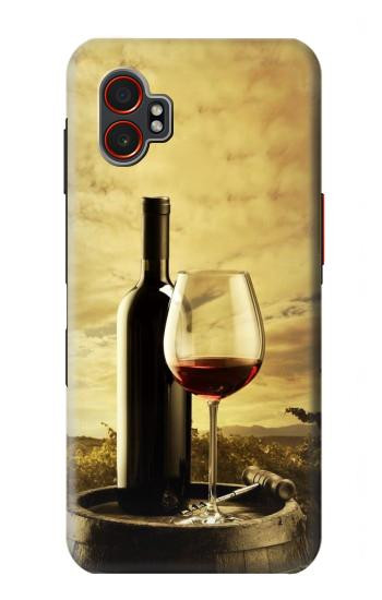 S2042 ブドウのボトルと赤ワインのグラス A Grape Vineyard Grapes Bottle and Glass of Red Wine Samsung Galaxy XCover7 Pro バックケース、フリップケース・カバー