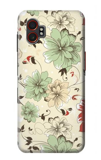 S2179 ヴィンテージ花のパターン Flower Floral Vintage Art Pattern Samsung Galaxy XCover7 Pro バックケース、フリップケース・カバー
