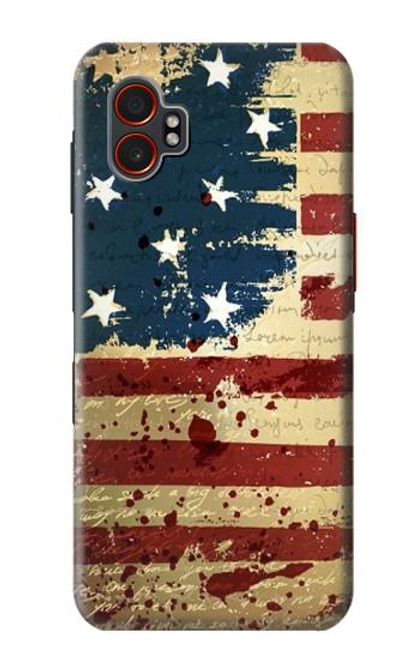 S2349 古いアメリカの国旗 Old American Flag Samsung Galaxy XCover7 Pro バックケース、フリップケース・カバー
