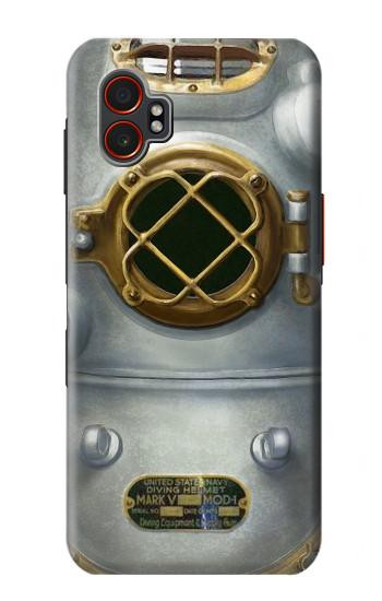 S2646 ヴィンテージ深海ダイビングヘルメット Vintage Deep Sea Diver Helmet Samsung Galaxy XCover7 Pro バックケース、フリップケース・カバー