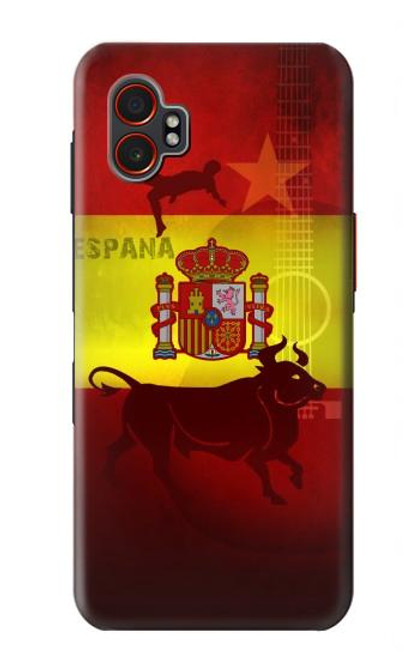 S2984 スペインサッカー Spain Football Soccer Flag Samsung Galaxy XCover7 Pro バックケース、フリップケース・カバー
