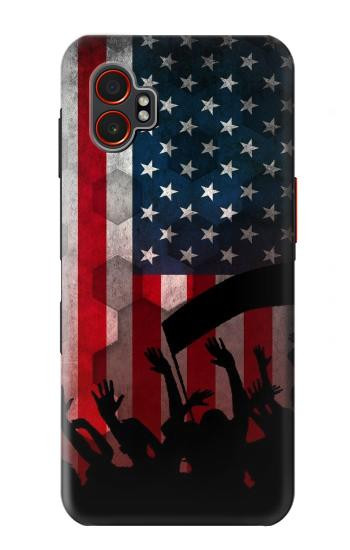 S2989 アメリカサッカー USA American Football Soccer Flag Samsung Galaxy XCover7 Pro バックケース、フリップケース・カバー