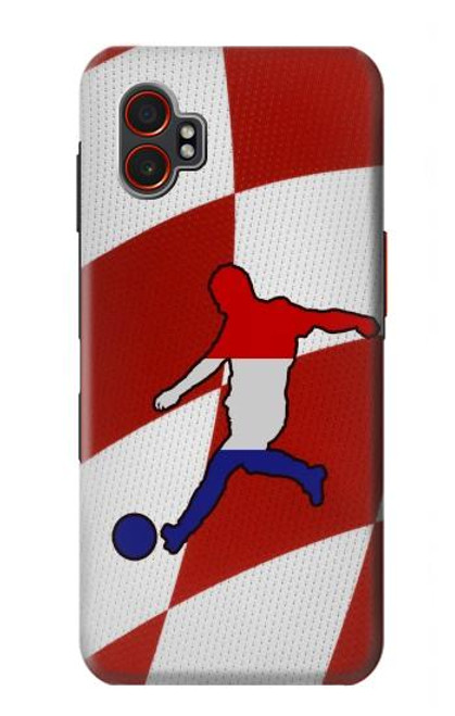 S2993 クロアチアサッカー Croatia Football Soccer Flag Samsung Galaxy XCover7 Pro バックケース、フリップケース・カバー