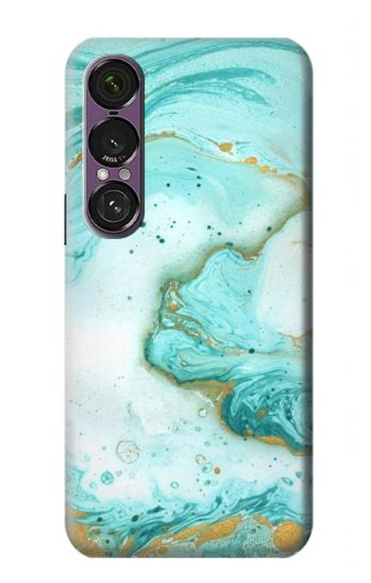 S3399 緑の大理石のグラフィックプリント Green Marble Graphic Print Sony Xperia 1 VII バックケース、フリップケース・カバー