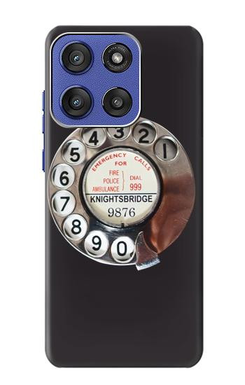 S0059 レトロなダイヤル式の電話ダイヤル Retro Rotary Phone Dial On Motorola Moto G Stylus 5G (2025,2026), Edge 60 Stylus バックケース、フリップケース・カバー