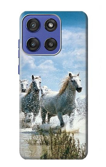 S0250 白馬 White Horse Motorola Moto G Stylus 5G (2025,2026), Edge 60 Stylus バックケース、フリップケース・カバー