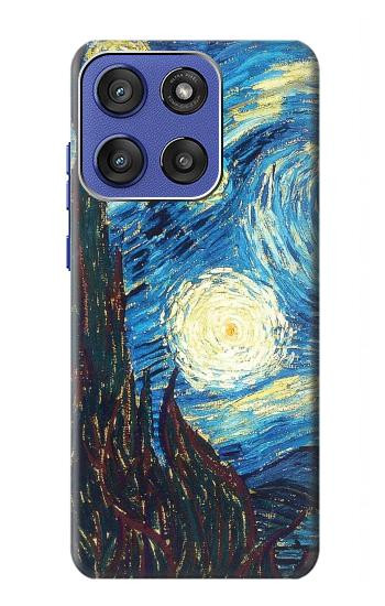 S0582 ゴッホ 星降る夜 Van Gogh Starry Nights Motorola Moto G Stylus 5G (2025), Edge 60 Stylus バックケース、フリップケース・カバー
