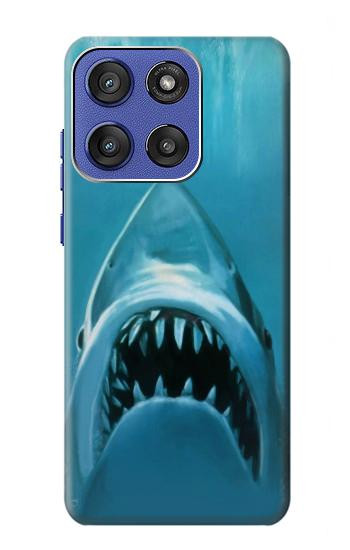 S0830 白いサメ White Shark Motorola Moto G Stylus 5G (2025,2026), Edge 60 Stylus バックケース、フリップケース・カバー