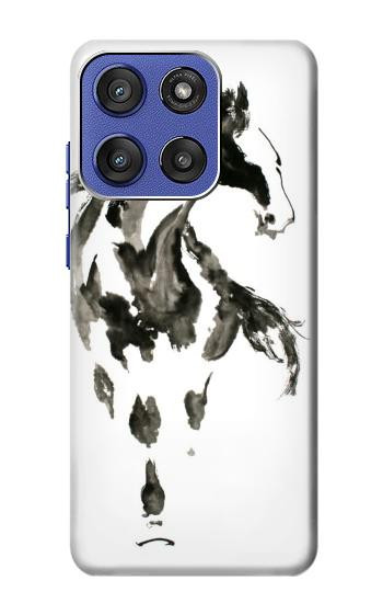 S1031 馬の絵筆 Horse Paintbrush Motorola Moto G Stylus 5G (2025,2026), Edge 60 Stylus バックケース、フリップケース・カバー