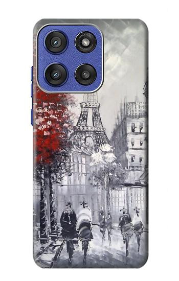 S1295 パリのエッフェル絵画 Eiffel Painting of Paris Motorola Moto G Stylus 5G (2025), Edge 60 Stylus バックケース、フリップケース・カバー