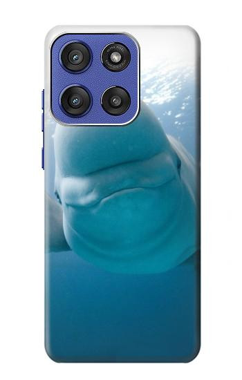 S1801 ベルーガ スマイルクジラ Beluga Whale Smile Whale Motorola Moto G Stylus 5G (2025,2026), Edge 60 Stylus バックケース、フリップケース・カバー